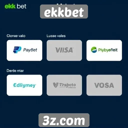 Opcões de pagamento disponíveis no ekkbet